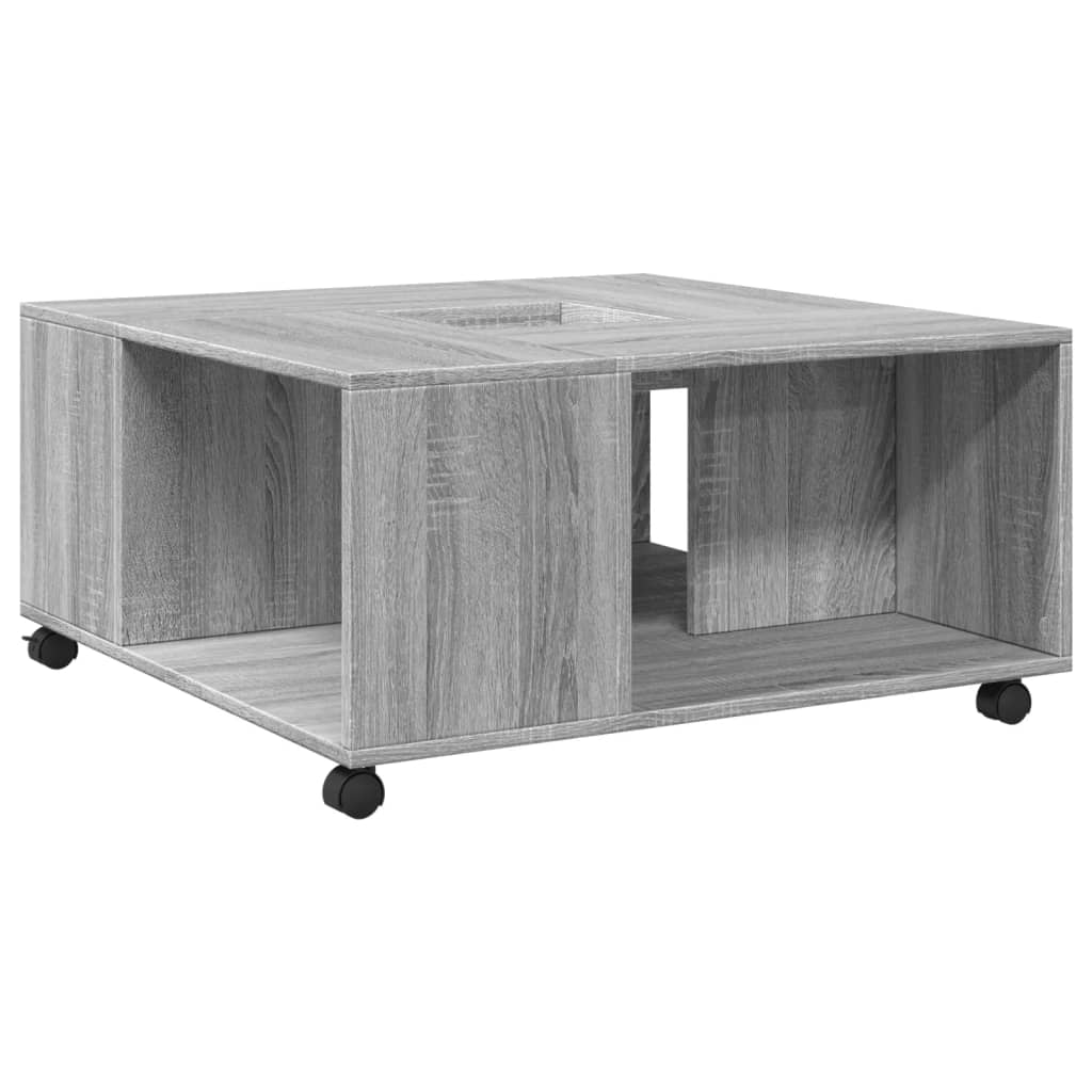 Τραπεζάκι Σαλονιού Γκρι Sonoma 80x80x40 εκ. Επεξεργασμένο Ξύλο