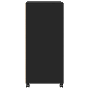 Ντουλάπι Τροχήλατο Μαύρο 55x40x91 εκ. από Επεξ. Ξύλο