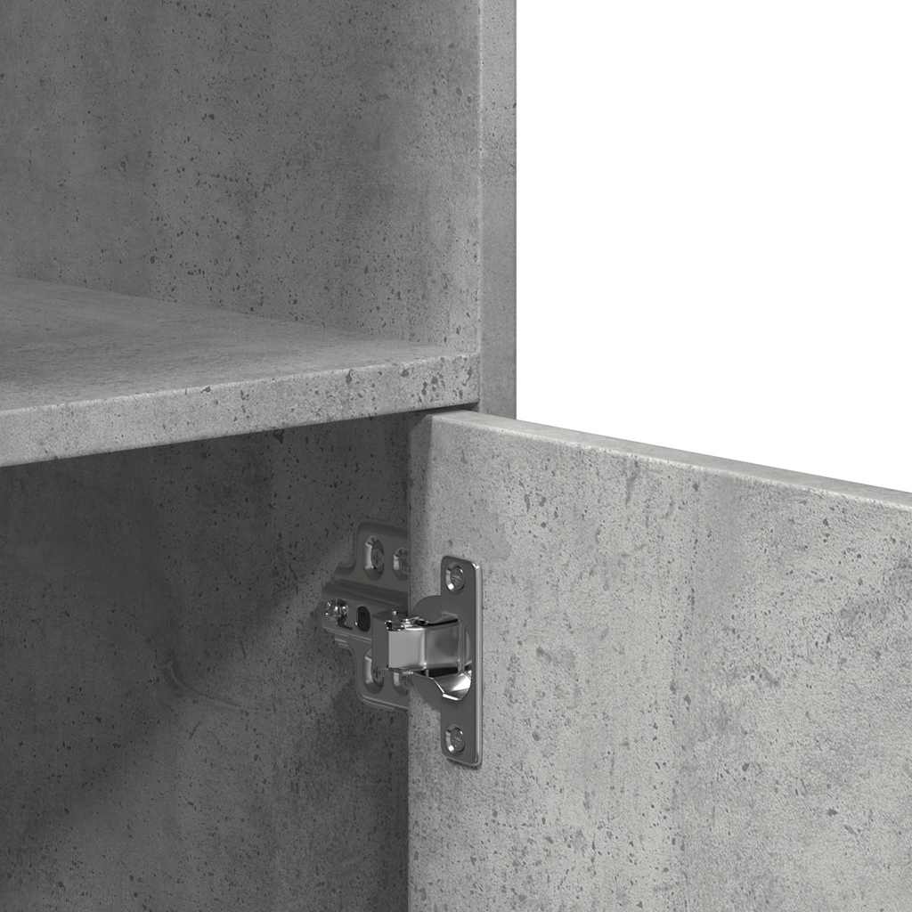 Ντουλάπι Τροχήλατο Γκρι Σκυρ. 55x40x91 εκ. από Επεξ. Ξύλο - Pakobazaar