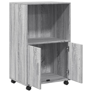 Ντουλάπι Με Ροδάκια Γκρι Sonoma 55x40x91 εκ. Επεξεργασμένο Ξύλο