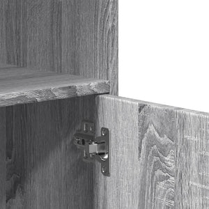 Ντουλάπι Με Ροδάκια Γκρι Sonoma 55x40x91 εκ. Επεξεργασμένο Ξύλο