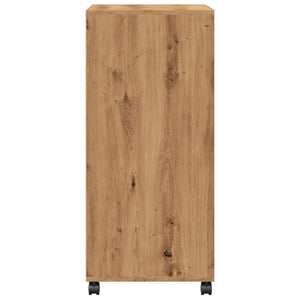 Ντουλάπι Τροχήλατο Αρτισιανή Δρυς 55x40x91 εκ. από Επεξ. Ξύλο - Pakobazaar