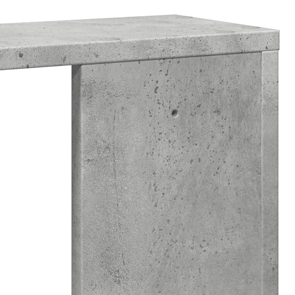 Ραφιέρα Τοίχου Γκρι Σκυροδέματος 100x15x70 εκ. από Επεξ. Ξύλο