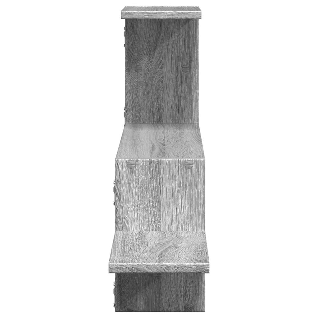 Ραφιέρα Τοίχου Γκρι Sonoma 104x15x49 εκ. Επεξεργασμένο Ξύλο