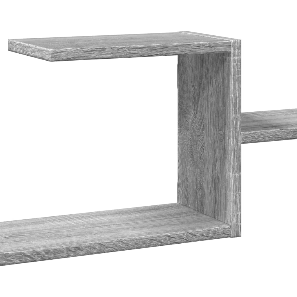 Ραφιέρα Τοίχου Γκρι Sonoma 104x15x49 εκ. Επεξεργασμένο Ξύλο