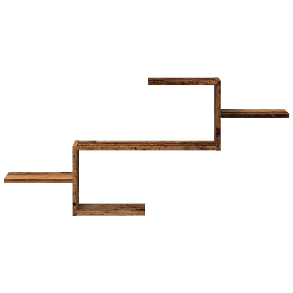 Ραφιέρα Τοίχου Όψη Παλαιού Ξύλου 104x15x49 εκ. από Επεξ. Ξύλο