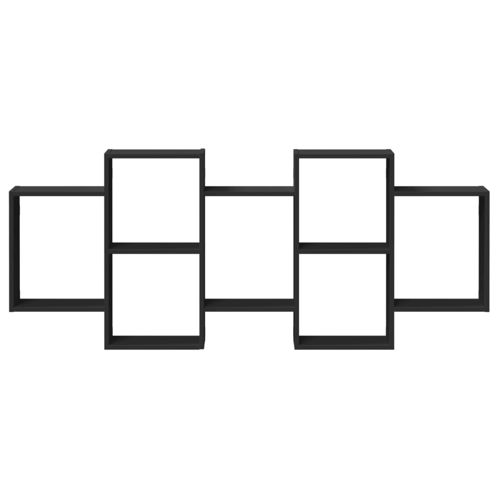 Ραφιέρα Τοίχου Μαύρο 159x18x65 εκ. από Επεξεργασμένο Ξύλο - Pakobazaar