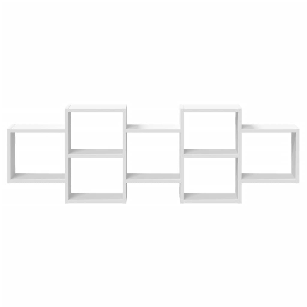 Ραφιέρα Τοίχου Λευκό 129x18x42 εκ. από Επεξεργασμένο Ξύλο - Pakobazaar