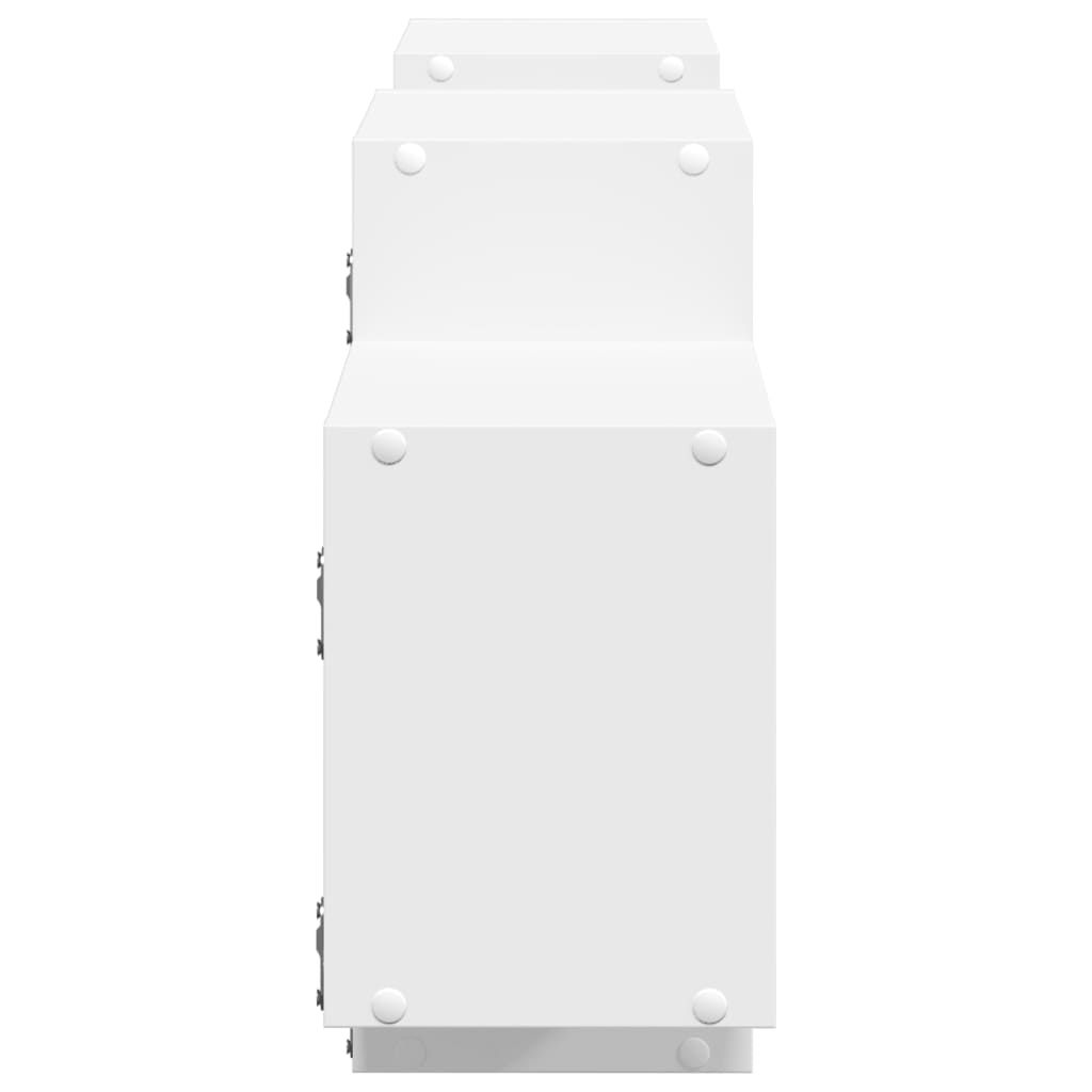 Ραφιέρα Τοίχου Λευκό 129x18x42 εκ. από Επεξεργασμένο Ξύλο - Pakobazaar