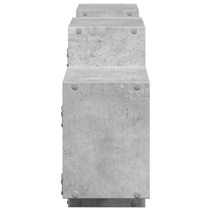 Ραφιέρα Τοίχου Γκρι Σκυροδέματος 129x18x42 εκ. από Επεξ. Ξύλο