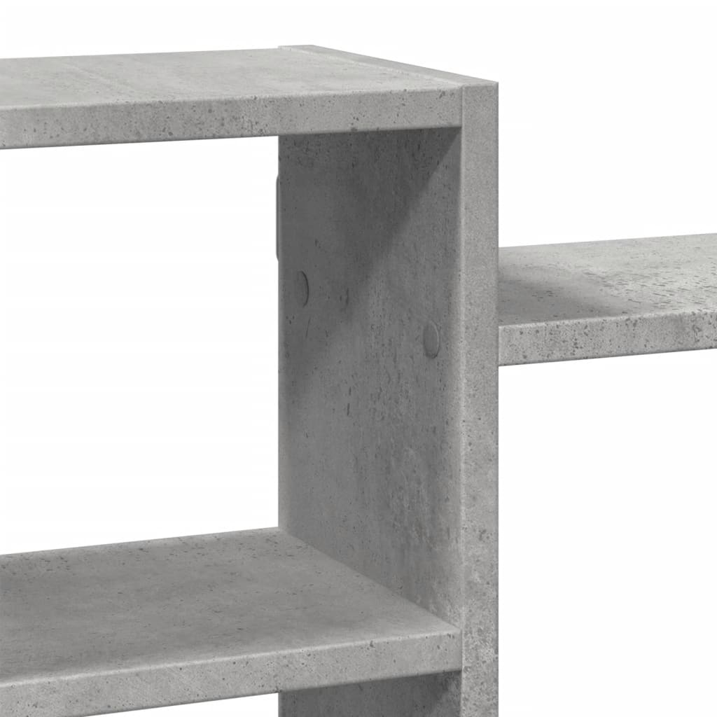 Ραφιέρα Τοίχου Γκρι Σκυροδέματος 129x18x42 εκ. από Επεξ. Ξύλο