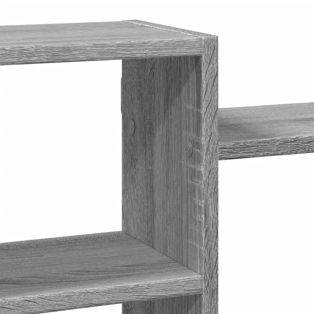Ραφιέρα Τοίχου Γκρι Sonoma 129x18x42 εκ. Επεξεργασμένο Ξύλο