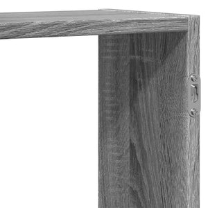 Ραφιέρα Τοίχου Γκρι Sonoma 129x18x42 εκ. Επεξεργασμένο Ξύλο