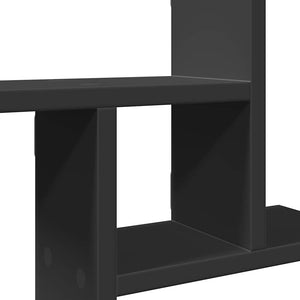 Ραφιέρες Τοίχου 2 τεμ. Μαύρες 38x12x38 εκ. από Επεξ. Ξύλο