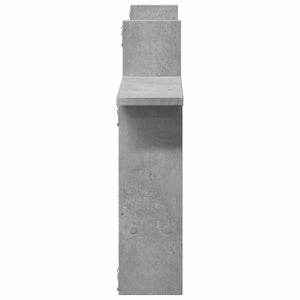 Ραφιέρες Τοίχου 2 τεμ. Γκρι Σκυροδ. 50x12x50εκ. από Επεξ. Ξύλο