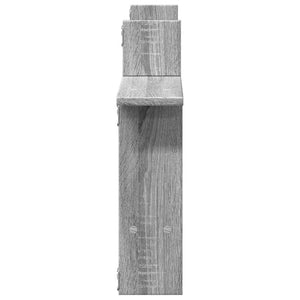 Ραφιέρες Τοίχου 2 τεμ. Γκρι Sonoma 50x12x50 εκ. Επεξ. Ξύλο