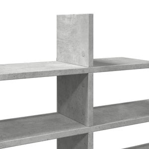Ράφι Τοίχου Γκρι Σκυροδέματος 124,5x18x60,5 εκ. από Επεξ. Ξύλο