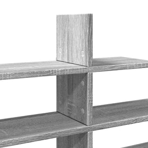 Ραφιέρα Τοίχου Γκρι Sonoma 124,5x18x60,5 εκ. Επεξεργασμένο Ξύλο