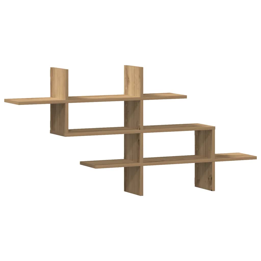 Ραφιέρα Τοίχου Αρτισιανή Δρυς 124,5x18x60,5 εκ. Επεξ. Ξύλο