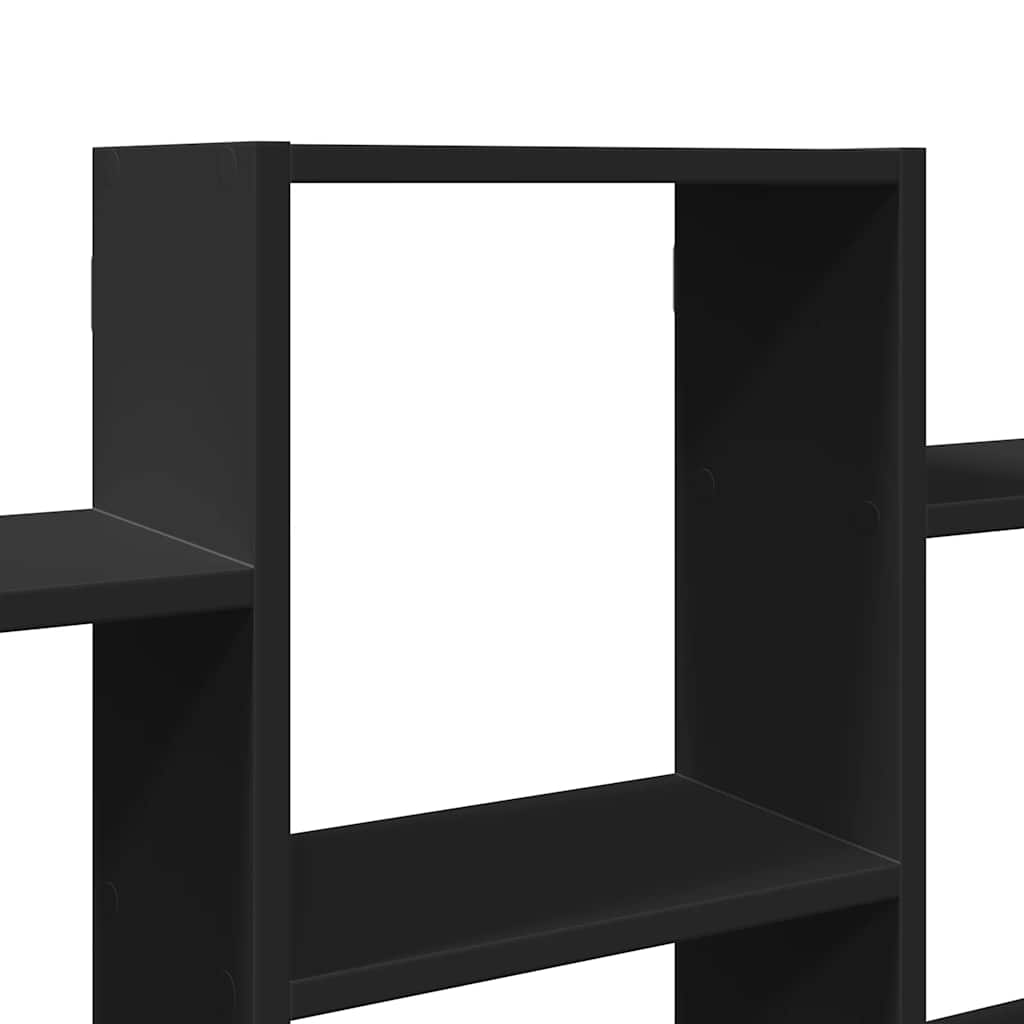 Ραφιέρα Τοίχου Μαύρο 159x18x66 εκ. από Επεξ. Ξύλο