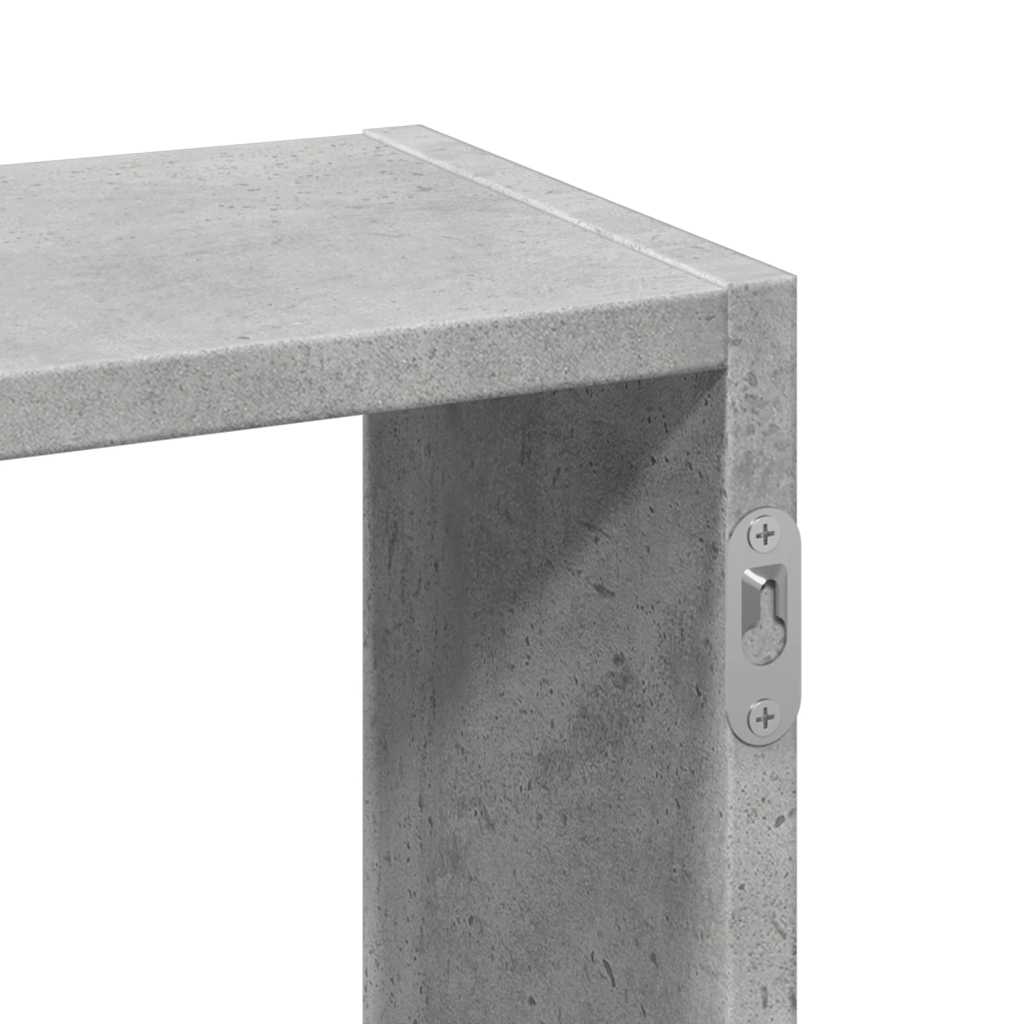 Ραφιέρα Τοίχου Γκρι Σκυροδέματος 159x18x66 εκ. από Επεξ. Ξύλο - Pakobazaar