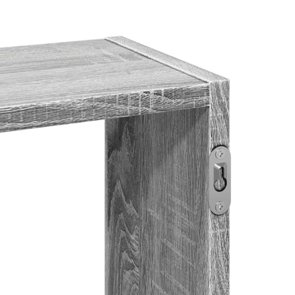 Ραφιέρα Τοίχου Γκρι Sonoma 159x18x66 εκ. Επεξεργασμένο Ξύλο