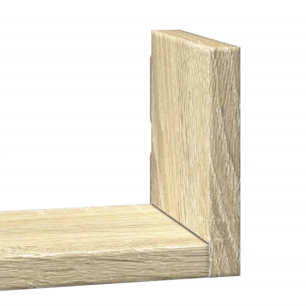 Ράφια Τοίχου Σετ 3 Τεμαχίων Sonoma Δρυς Επεξεργασμένο Ξύλο