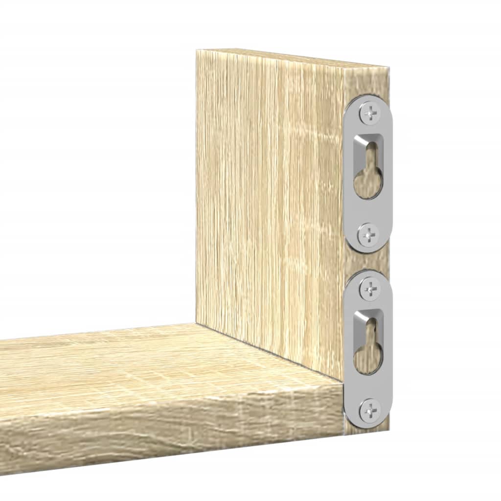 Ράφια Τοίχου Σετ 3 Τεμαχίων Sonoma Δρυς Επεξεργασμένο Ξύλο