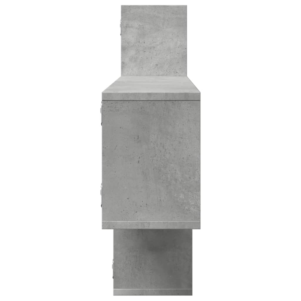 Ράφι Τοίχου Γκρι Σκυροδέματος 167,5x18x68 εκ. από Επεξ. Ξύλο - Pakobazaar