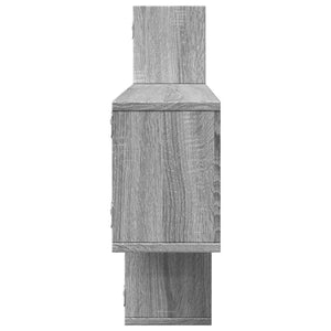Ραφιέρα Τοίχου Γκρι Sonoma 167,5x18x68 εκ. Επεξεργασμένο Ξύλο - Pakobazaar