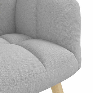 Καρέκλα χαλάρωσης με υποπόδιο Cloud Grey Fabric - Pakobazaar