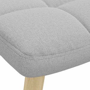 Καρέκλα χαλάρωσης με υποπόδιο Cloud Grey Fabric - Pakobazaar