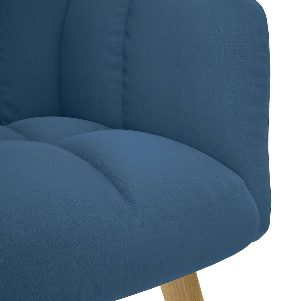Πολυθρόνα Relax Μπλε Υφασμάτινη με Υποπόδιο