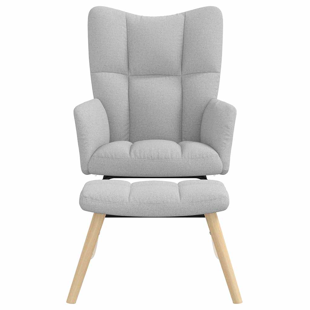 Κουνιστή καρέκλα με υποπόδιο Cloud Grey Fabric - Pakobazaar