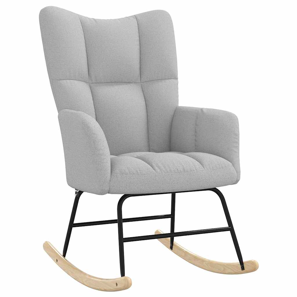 Κουνιστή καρέκλα με υποπόδιο Cloud Grey Fabric - Pakobazaar