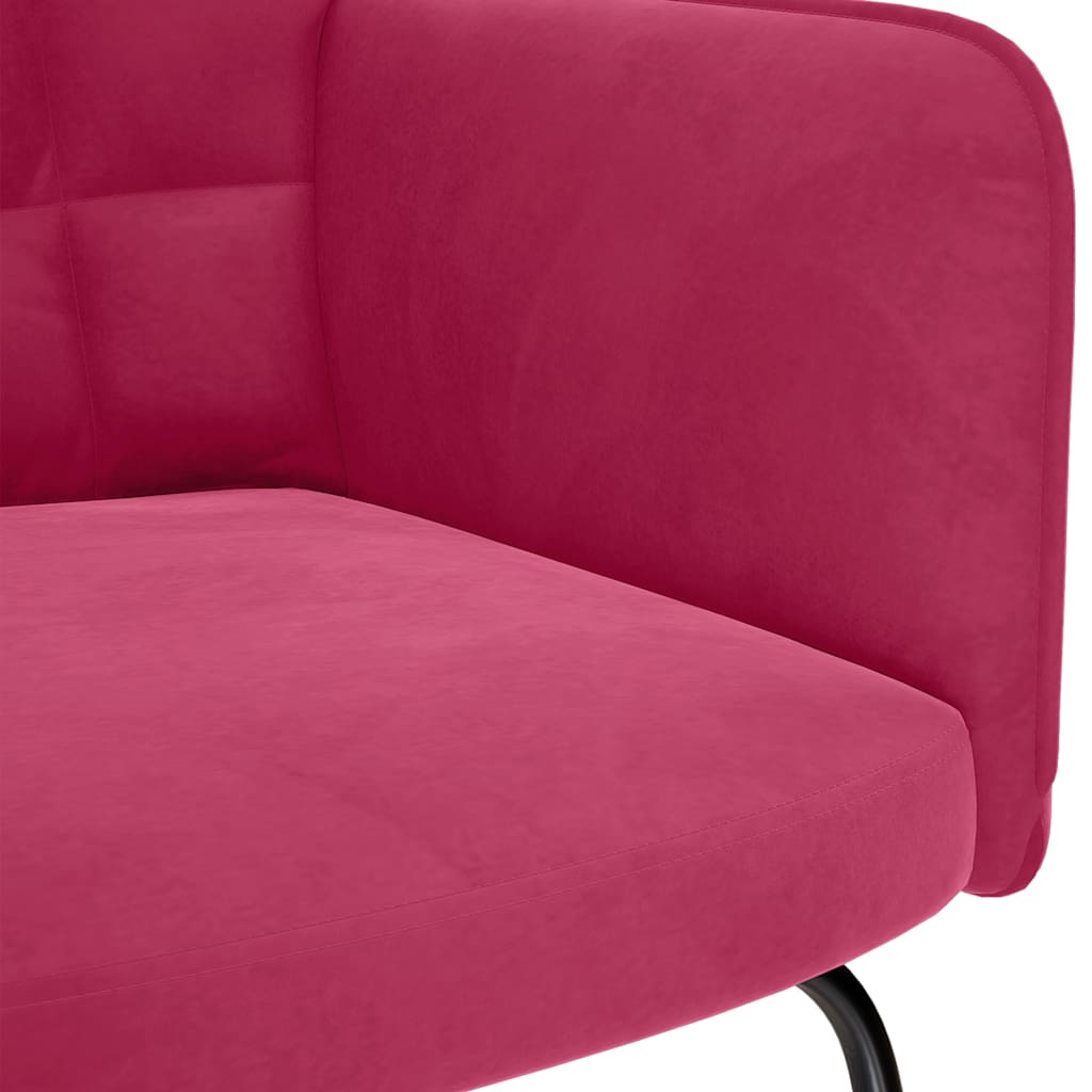 Πολυθρόνα Κουνιστή Μπορντό Βελούδινη