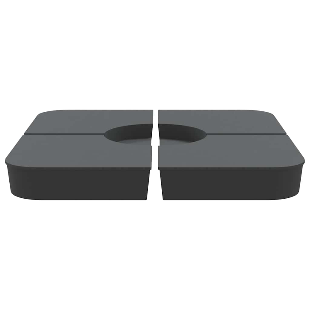 4 τεμαχίων σετ βάσης ομπρέλας για ομπρέλα με σταυρό 100 kg PP - Pakobazaar