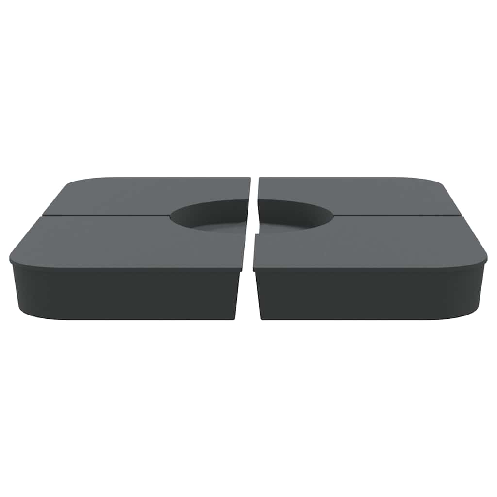 4 τεμαχίων σετ βάσης ομπρέλας για ομπρέλα με σταυρό 100 kg PP - Pakobazaar