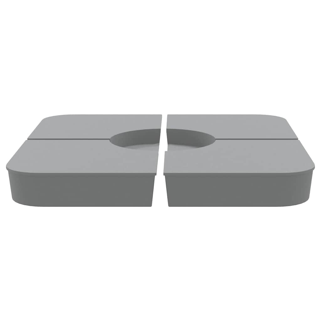 4 τεμαχίων σετ βάσης ομπρέλας για ομπρέλα με σταυρό 100 kg PP - Pakobazaar