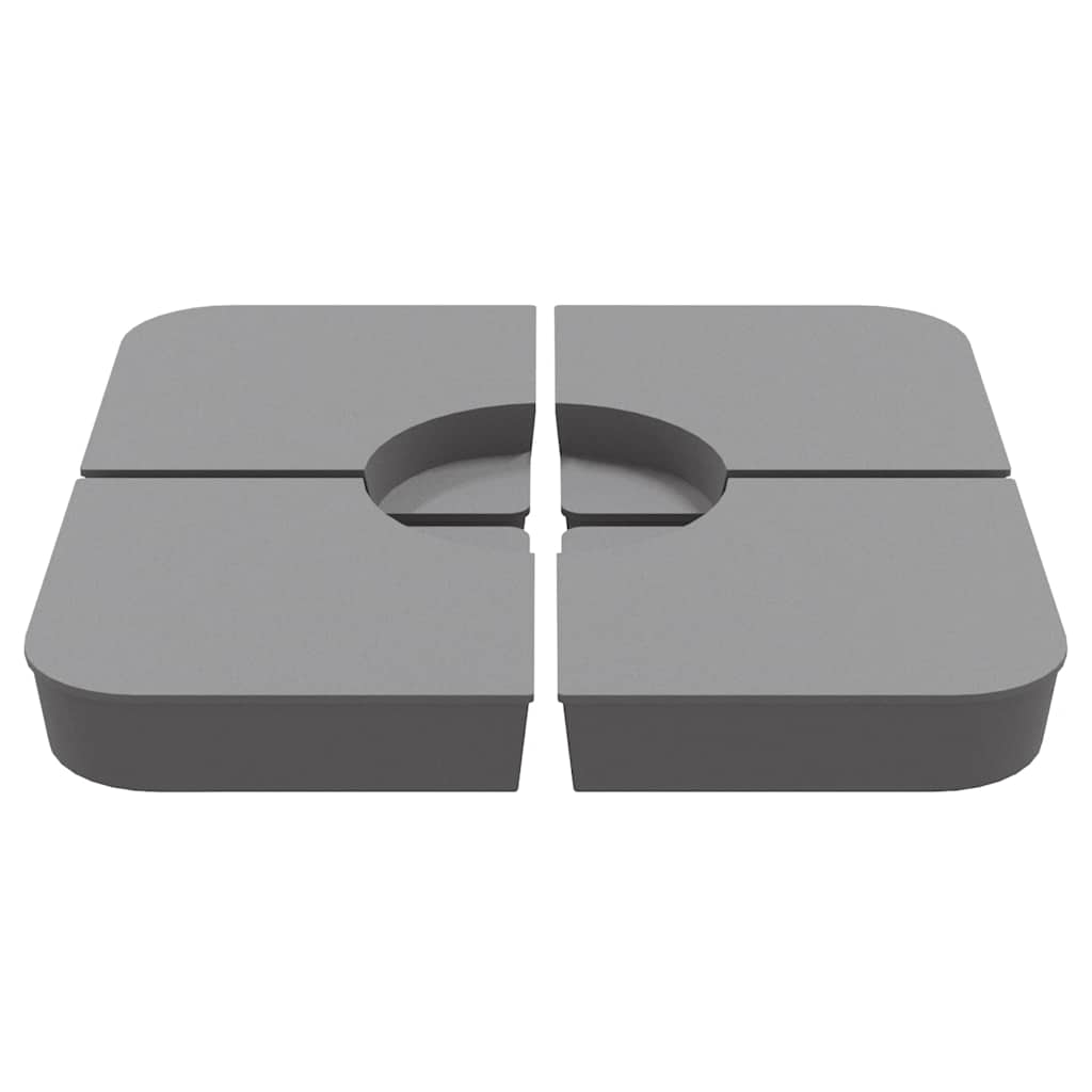 4 τεμαχίων σετ βάσης ομπρέλας για ομπρέλα με σταυρό 100 kg PP - Pakobazaar