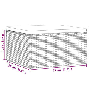 Σαλόνι Κήπου Σετ 7 Τεμαχίων Καφέ Συνθετικό Ρατάν με Μαξιλάρια - Pakobazaar