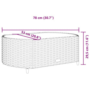 Σαλόνι Κήπου Σετ 5 Τεμαχίων Καφέ Συνθετικό Ρατάν με Μαξιλάρια