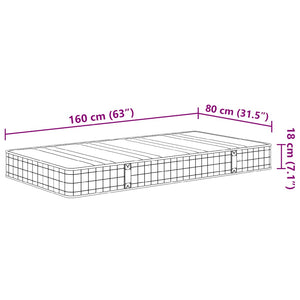 Στρώμα με Bonnell Springs για Παιδιά Μεσαία Σκληρότητα 80x160εκ