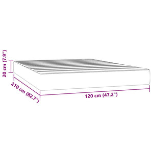 Στρώμα με Pocket Springs Μεσαίας Σκληρότητας Ανοιχτό Γκρι 120x210x20 εκ. Βελούδινο - Pakobazaar