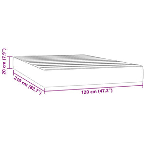 Στρώμα με Pocket Springs Μεσαίας Σκληρότητας Ροζ 120x210x20 εκ. Βελούδινο - Pakobazaar