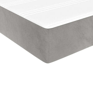 Στρώμα με Pocket Springs Μεσαίας Σκληρότητας Ανοιχτό Γκρι 140x210x20 εκ. Βελούδινο - Pakobazaar