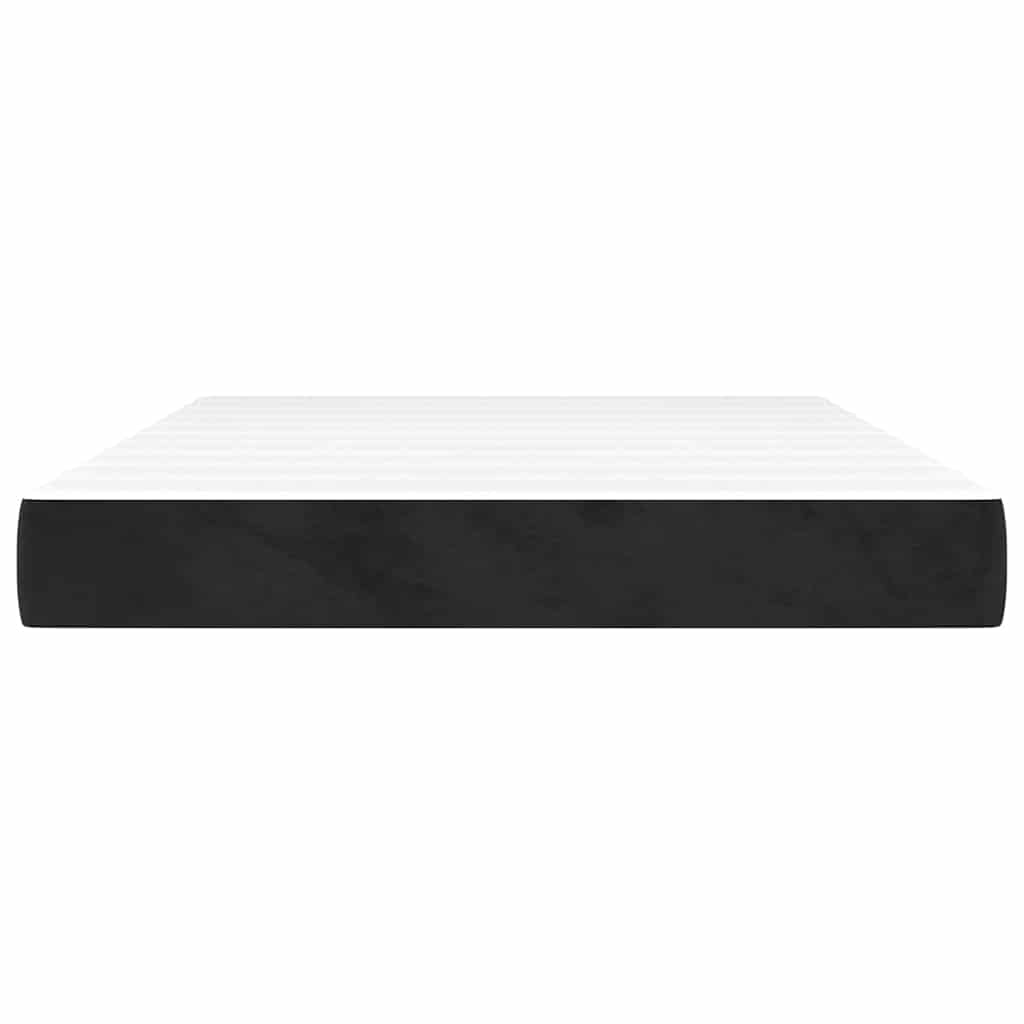 Στρώμα με Pocket Springs Μεσαίας Σκληρότητας Μαύρο 140x210x20 εκ. Βελούδινο - Pakobazaar