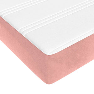 Στρώμα με Pocket Springs Μεσαίας Σκληρότητας Ροζ 140x210x20 εκ. Βελούδινο - Pakobazaar