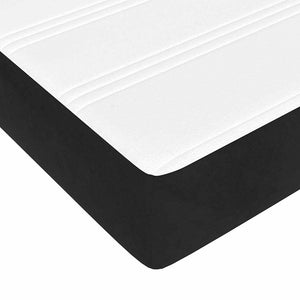 Στρώμα με Pocket Springs Μεσαίας Σκληρότητας Μαύρο 160x210x20 εκ. Βελούδινο - Pakobazaar