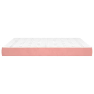 Στρώμα με Pocket Springs Μεσαίας Σκληρότητας Ροζ 160x210x20 εκ. Βελούδινο - Pakobazaar
